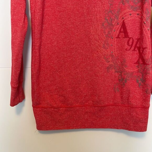 Armani Exchange Red Tunic Length Pull Over Sweater Size Small - Picture 4 of 6